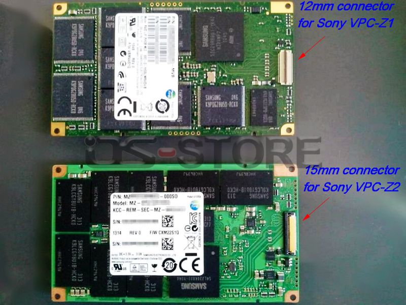 SSD из ноутбука Sony: VPC-Z1 и VPC-Z2